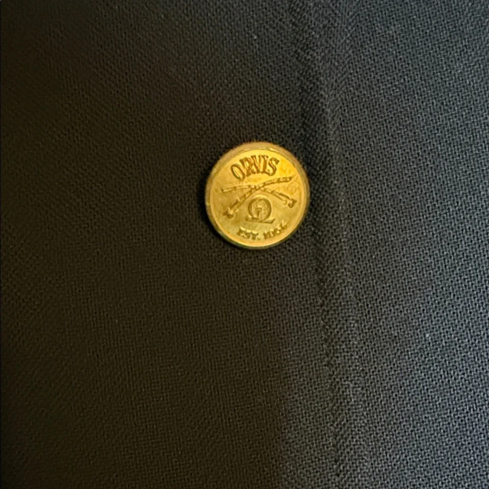 Vintage Orvis Navy Blazer with Gold Buttons 46L